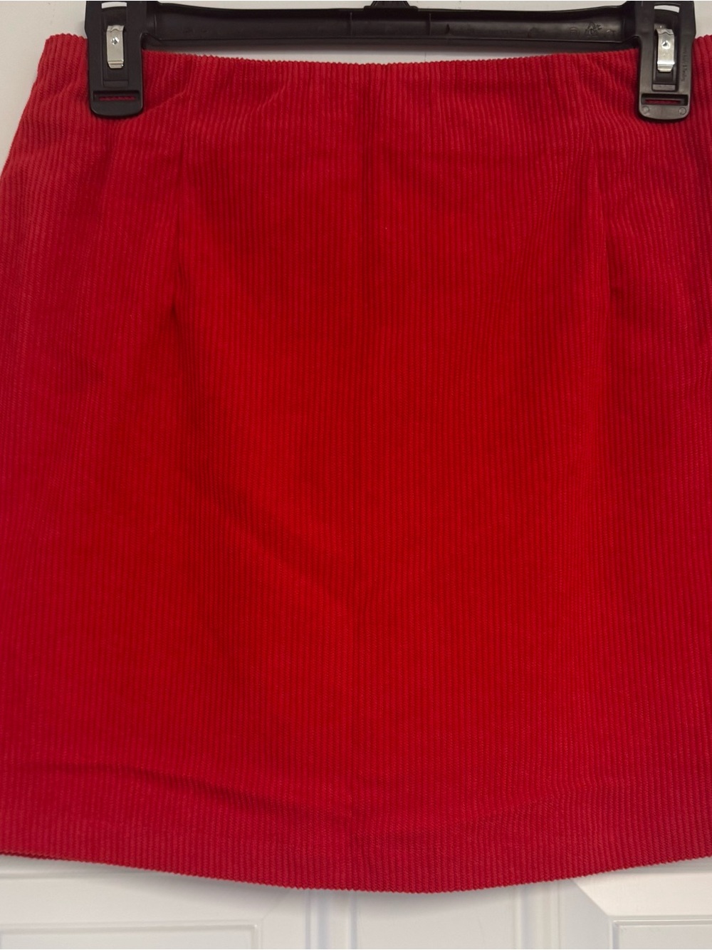 HALARA Red Corduroy Mini Skirt